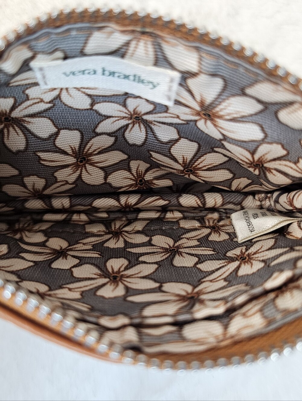 Vera Bradley Leather ID Holder Key Pouch - Brown - Picture 6 of 6